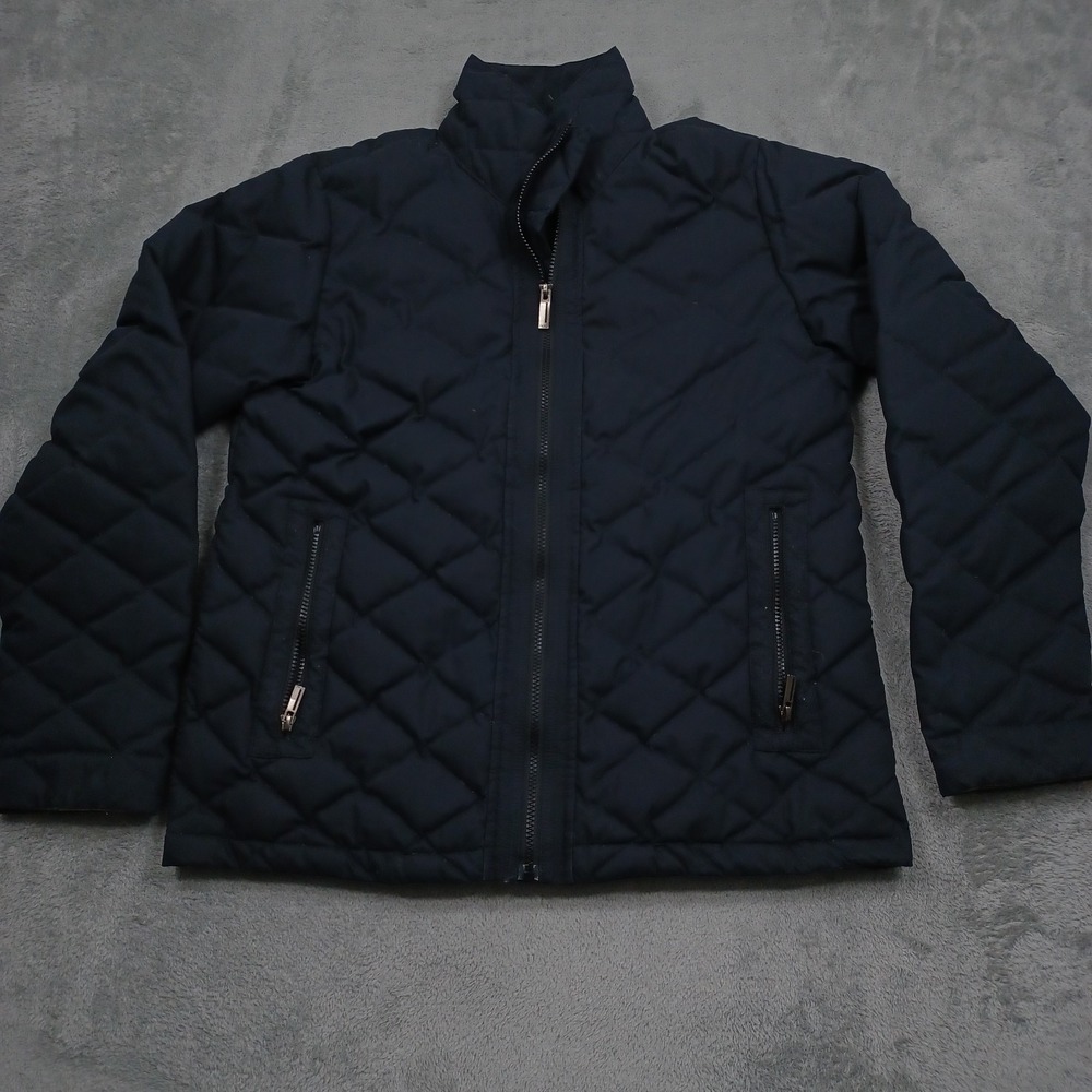 Nau Jacket Womens Large Black Quilted Down Full Zip Pockets Outdoor Casual